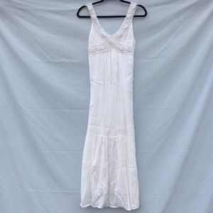 Old Navy crochet boho white wedding maxi dress